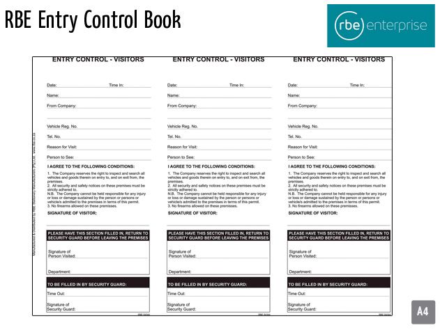 rbe entry control book 2