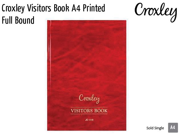 croxley visitors book a4 printed