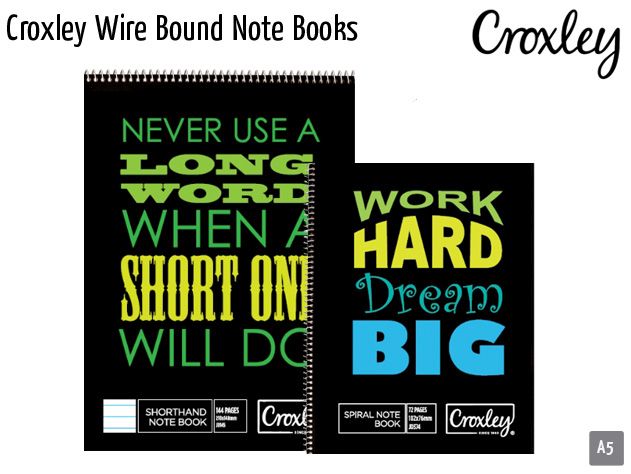 croxley wire bound note books