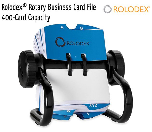 rolodex rotary business card file