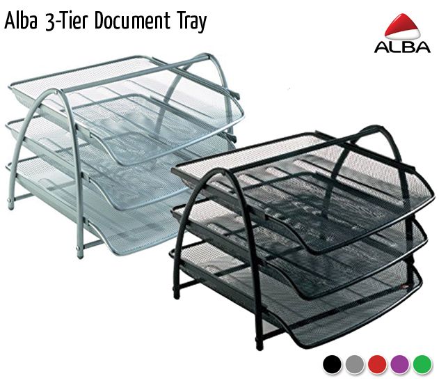 alba 3 tier document tray