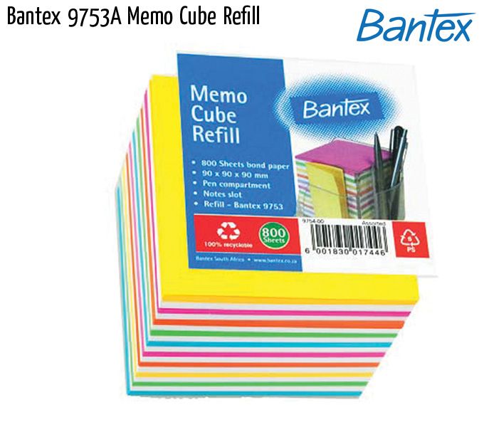 bantex 9753a memo cube refill