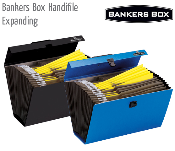 Black Fellowes Bankers Box Handifile Expanding Organiser