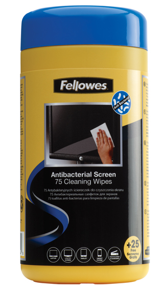 100 antibacterial screen cleaning wipes