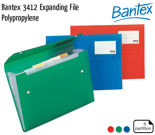 bantex 3412 expanding file polypropylene