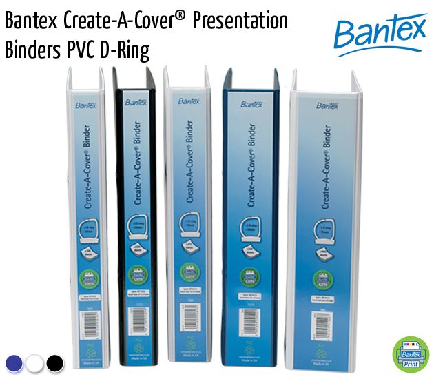 bantex create a cover presentation binders pvc d ring