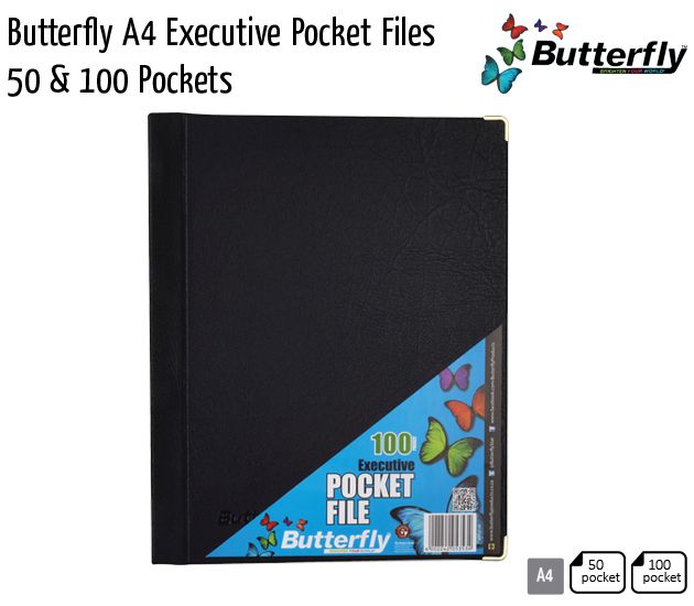 butterfly a4 executive pocket files