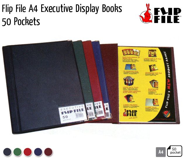 flip file a4 executive display books
