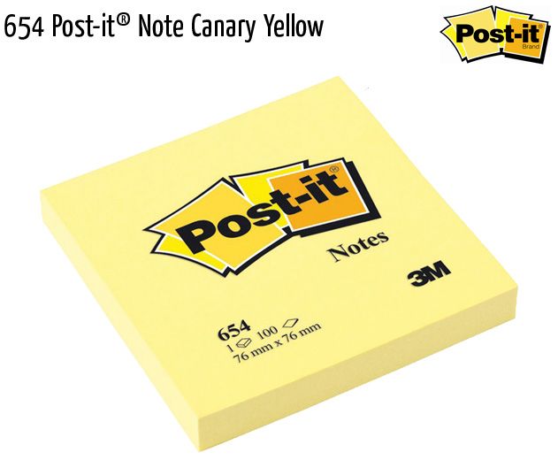 654 post it note canary yellow