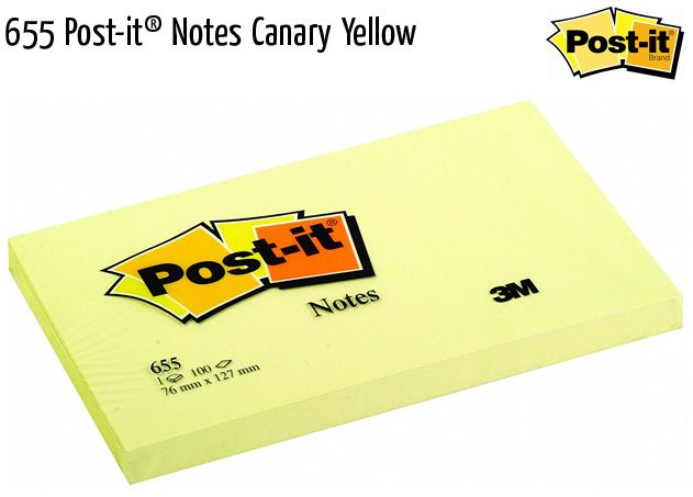 655 post it notes canary yellow