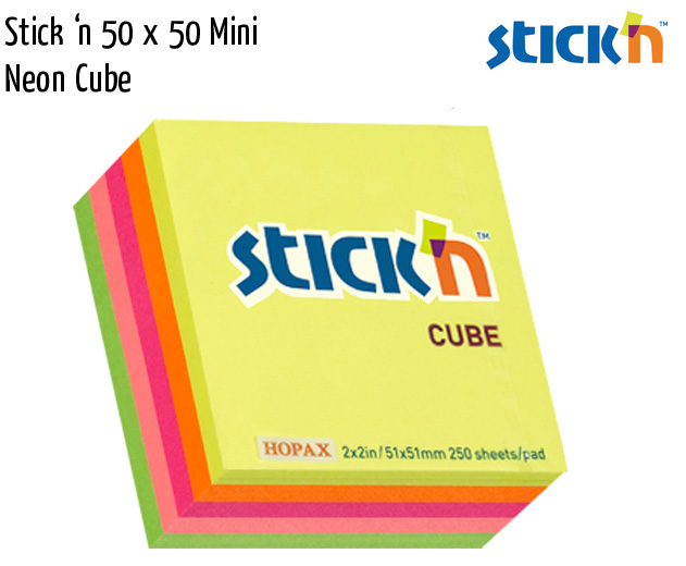 stick n 50x50 mini neon cube