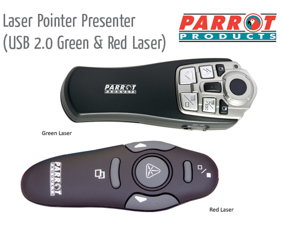 parrot laser pointer presenter