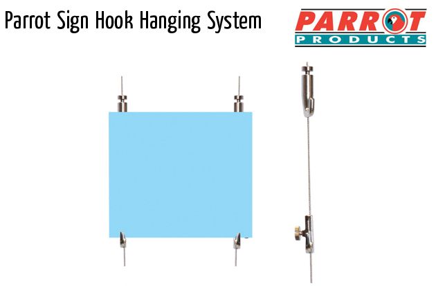 parrot mf sign hook hanging systems