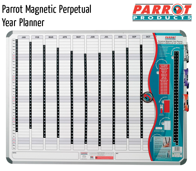parrot magnetic perpetual year planner