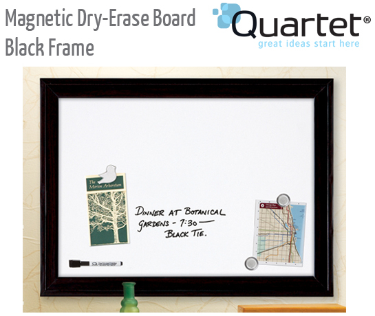 magnetic dry erase black frame