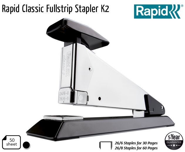 rapid classic fullstrip stapler k2
