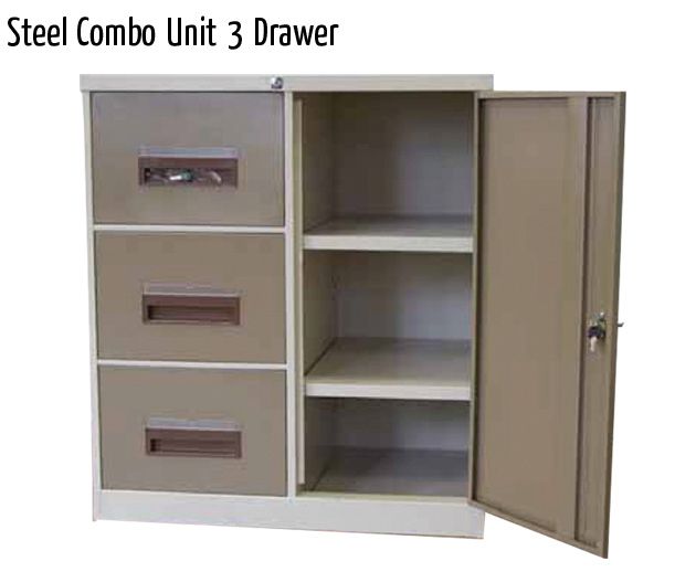 steel combo unit 3 drawer