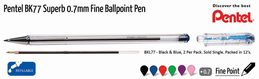 ballpoint pentel bk77