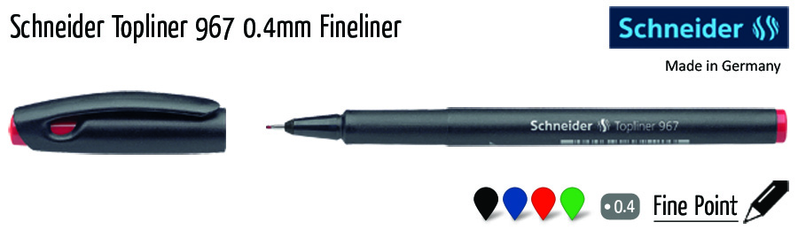 fineliners schneider topliner 967 04mm fineliner