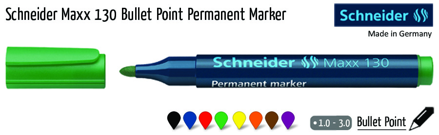 permanent markers schneider maxx 130 bullet point permanent marker