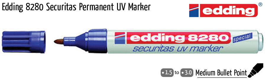 Gewend aan slaaf schildpad Edding 8280 Securitas Permanent UV Marker